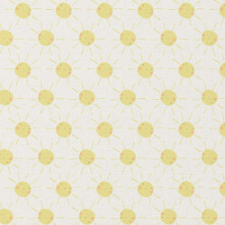 Algodón estampado SOLEIL Crudo / Amarillo